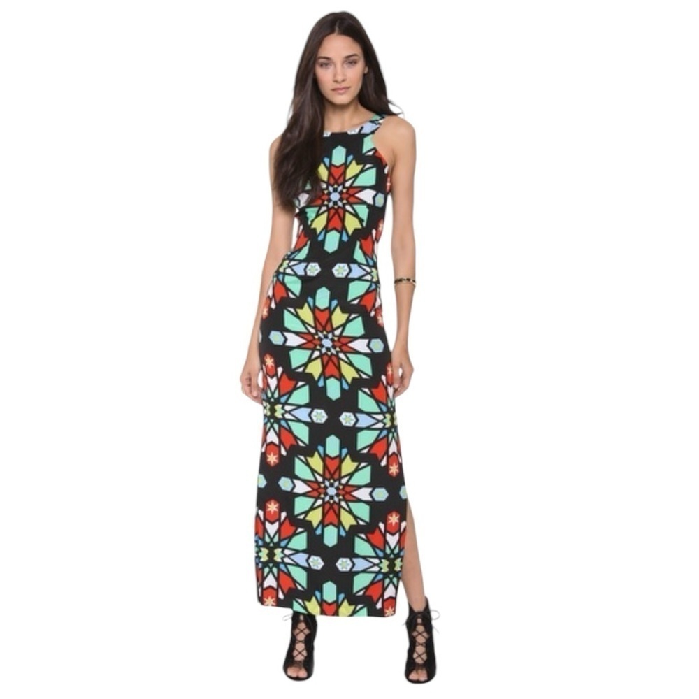 Mara Hoffman - NWT Open Back Column Dress Compass Geometric Print Sz 4